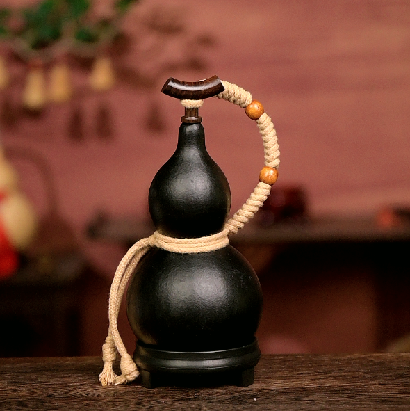 Mix Approx. 250ml Urushi-Lined Gourd Bottle Dyed with Traditional Chinese Herbal Decoction