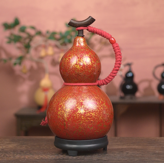 Museum-Quality Urushi Lacquer Art Gourd Water Flask